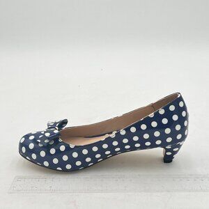 YDN Women Closed Round Toe Pumps Low Heels Shoes with Bowknot for Work Office La